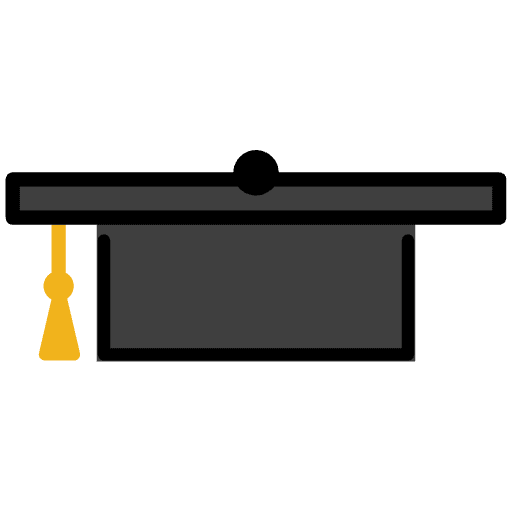 Graduation Cap Emoji from OpenMoji Set
