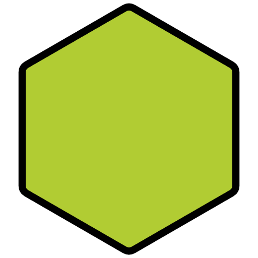 Green Hexagon Emoji from OpenMoji Set