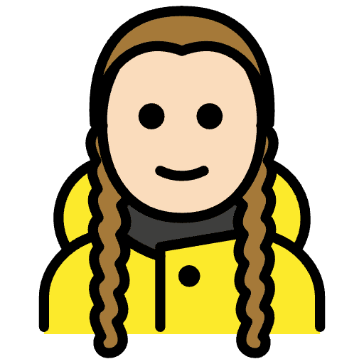 Greta Thunberg Element from OpenMoji Emoji Set