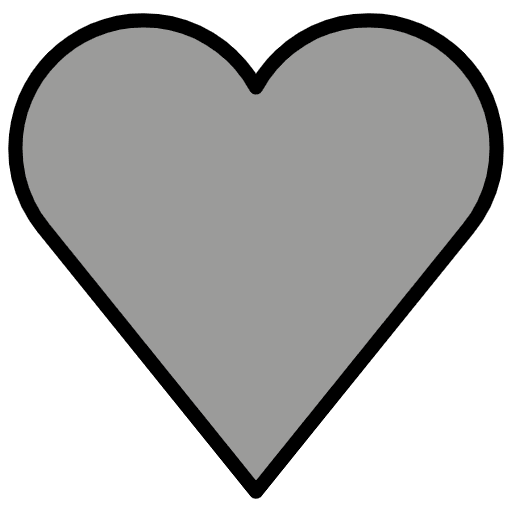 Grey Heart Emoji from OpenMoji Set