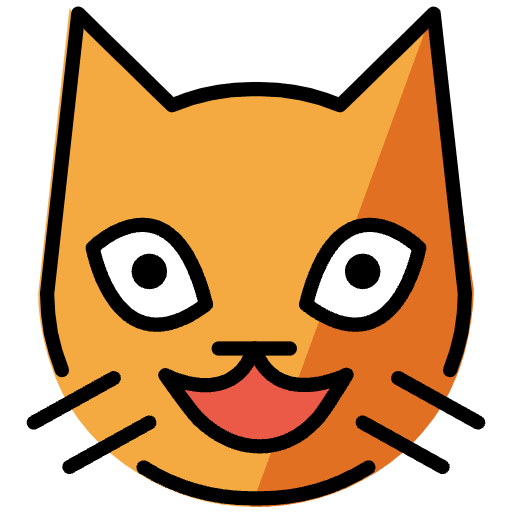 Grinning Cat Emoji from OpenMoji Emoji Set