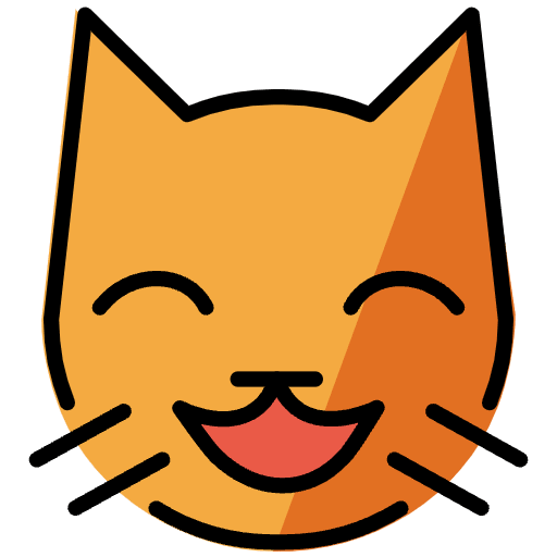 Grinning Cat With Smiling Eyes Emoji from OpenMoji Emoji Set