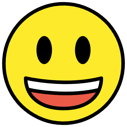 Grinning Face With Big Eyes Emoji from OpenMoji Emoji Set