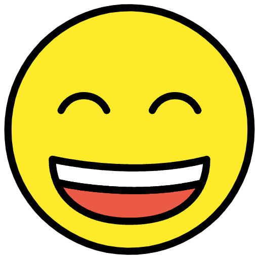 Grinning Face With Smiling Eyes Emoji from OpenMoji Emoji Set