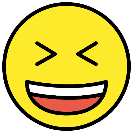Grinning Squinting Face Emoji from OpenMoji Emoji Set