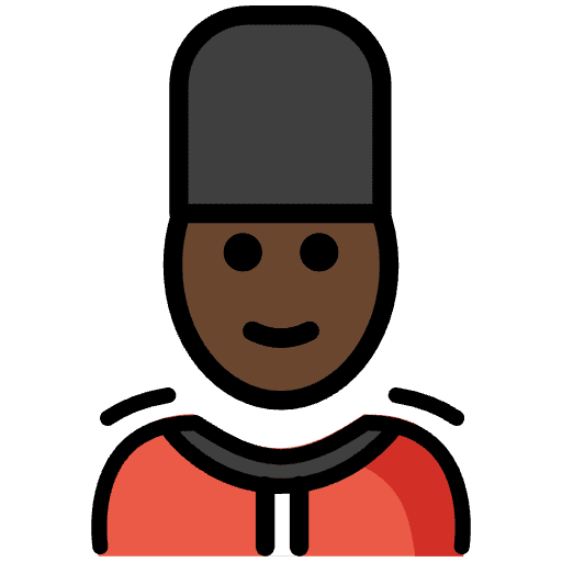 Guard Dark Skin Tone Emoji from OpenMoji Emoji Set