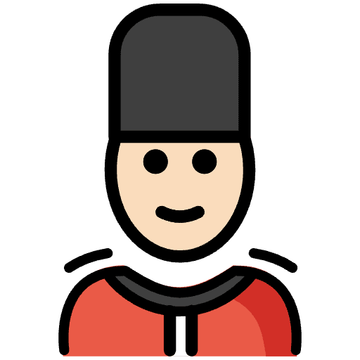 Guard Light Skin Tone Emoji from OpenMoji Emoji Set