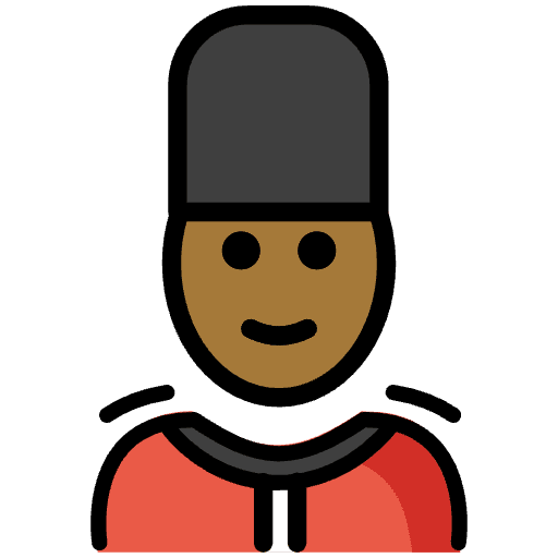 Guard Medium Dark Skin Tone Emoji from OpenMoji Set