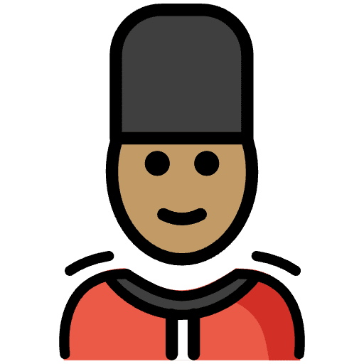 Guard Medium Skin Tone Emoji from OpenMoji Emoji Set