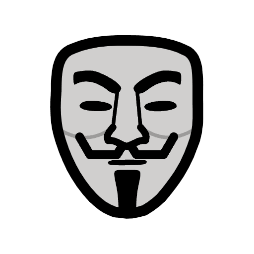 Guy Fawkes Mask Emoji from OpenMoji Set