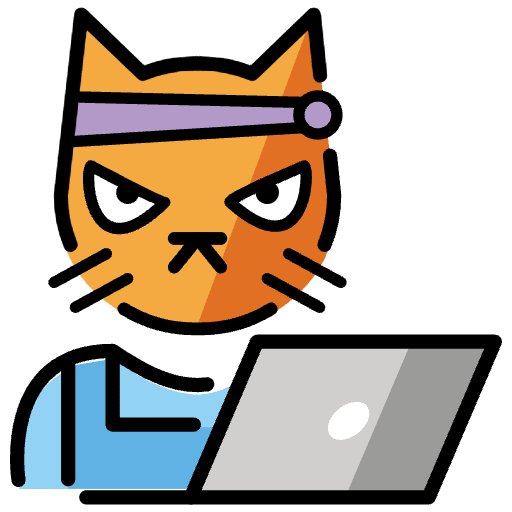 Hacker Cat Emoji from OpenMoji Set