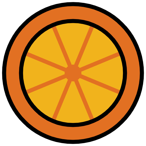Half Orange Fruit Emoji from OpenMoji Set