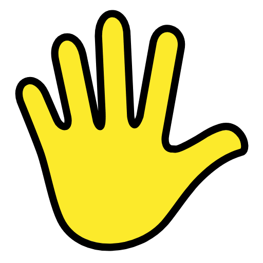 Hand With Fingers Splayed Element from OpenMoji Emoji Set