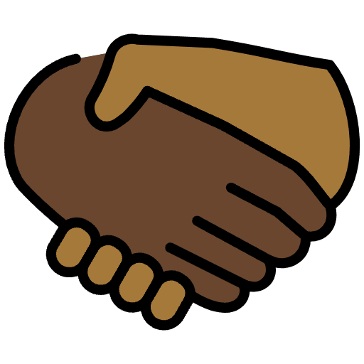 Handshake Dark Skin Tone Medium Dark Skin Tone Emoji from OpenMoji Set
