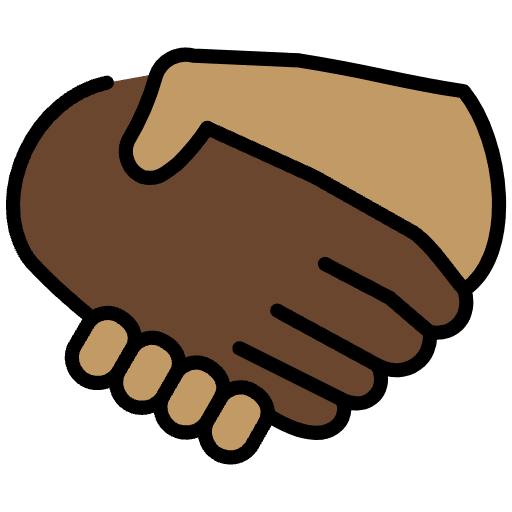Handshake Dark Skin Tone Medium Skin Tone Emoji from OpenMoji Set
