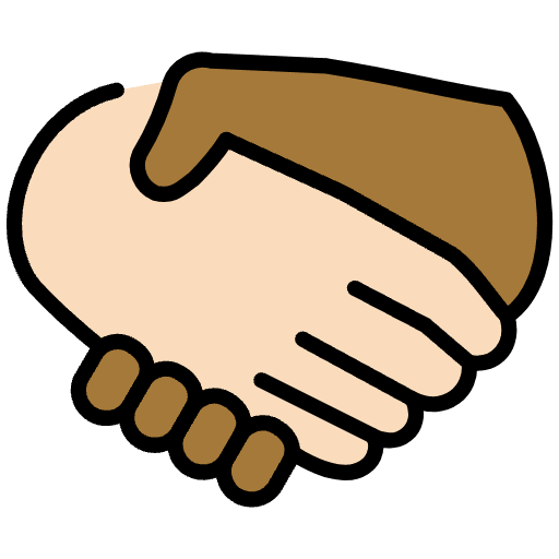 Handshake Light Skin Tone Medium Dark Skin Tone Emoji from OpenMoji Set