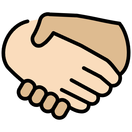 Handshake Light Skin Tone Medium Light Skin Tone Emoji from OpenMoji Set