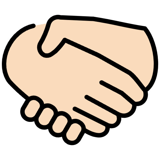 Handshake Light Skin Tone Emoji from OpenMoji Set