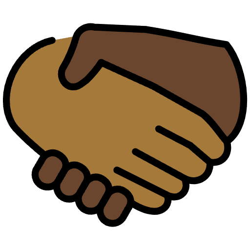 Handshake Medium Dark Skin Tone Dark Skin Tone Emoji from OpenMoji Set