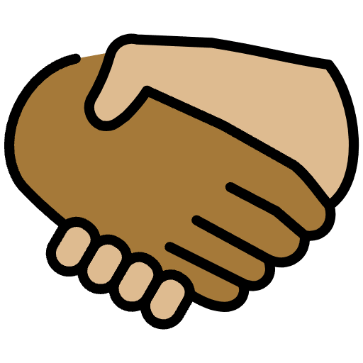 Handshake Medium Dark Skin Tone Medium Light Skin Tone Emoji from OpenMoji Set