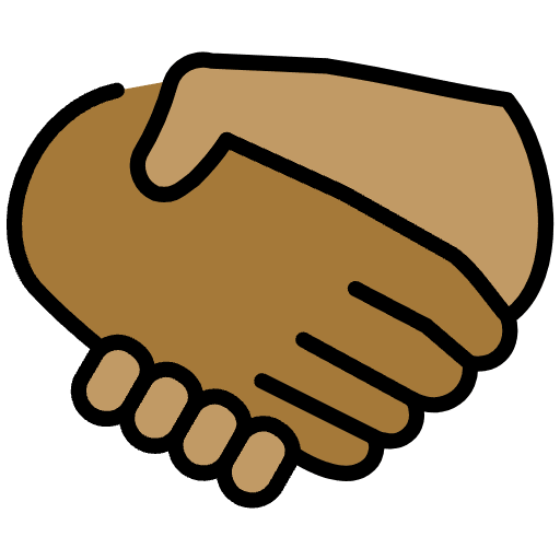 Handshake Medium Dark Skin Tone Medium Skin Tone Emoji from OpenMoji Set