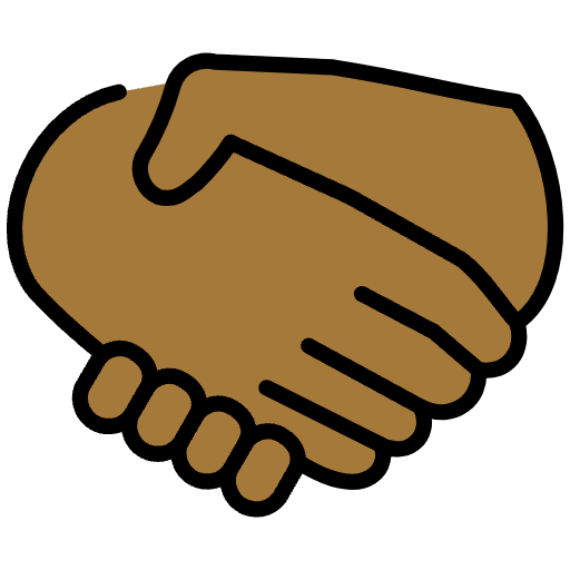 Handshake Medium Dark Skin Tone Emoji from OpenMoji Set
