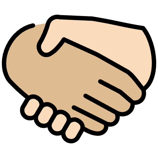 Handshake Medium Light Skin Tone Light Skin Tone Emoji from OpenMoji Emoji Set