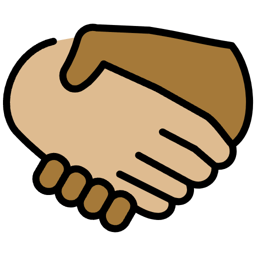 Handshake Medium Light Skin Tone Medium Dark Skin Tone Emoji from OpenMoji Set