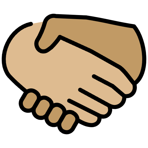 Handshake Medium Light Skin Tone Medium Skin Tone Emoji from OpenMoji Set