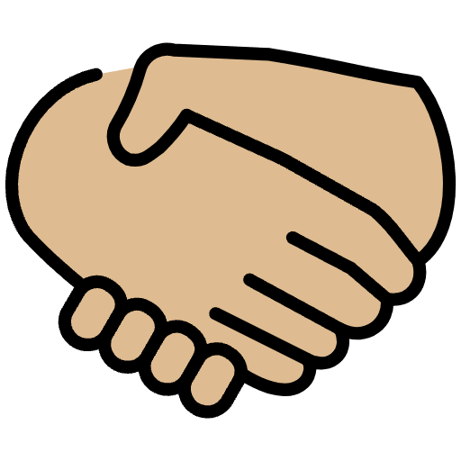 Handshake Medium Light Skin Tone Emoji from OpenMoji Set