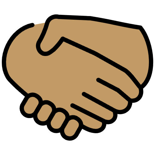 Handshake Medium Skin Tone Emoji from OpenMoji Emoji Set