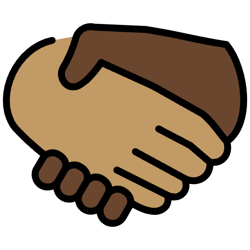 Handshake Medium Skin Tone Dark Skin Tone Emoji from OpenMoji Set