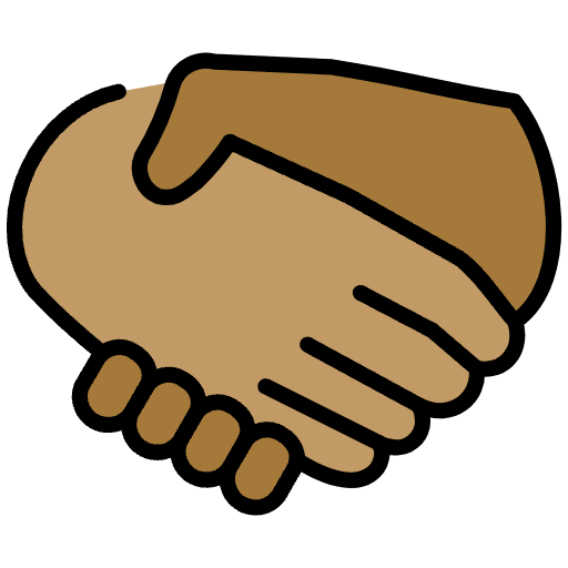 Handshake Medium Skin Tone Medium Dark Skin Tone Emoji from OpenMoji Set