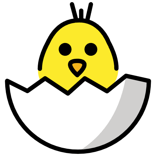 Hatching Chick Element from OpenMoji Emoji Set