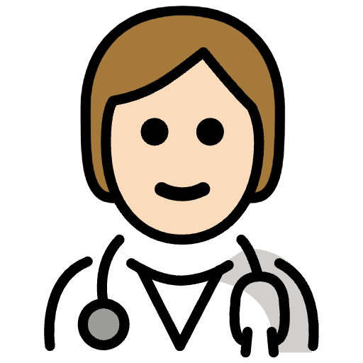 Health Worker Light Skin Tone Emoji from OpenMoji Set