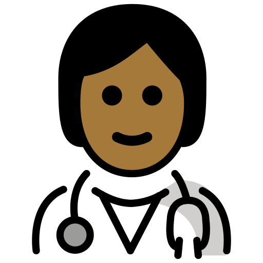 Health Worker Medium Dark Skin Tone Emoji from OpenMoji Emoji Set
