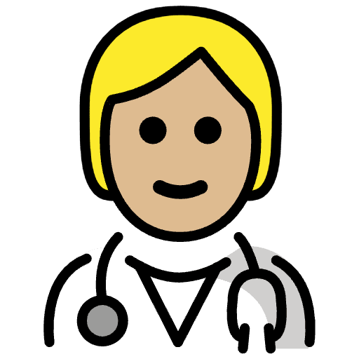Health Worker Medium Light Skin Tone Emoji from OpenMoji Set