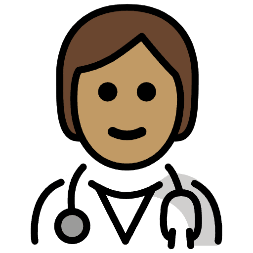 Health Worker Medium Skin Tone Emoji from OpenMoji Set