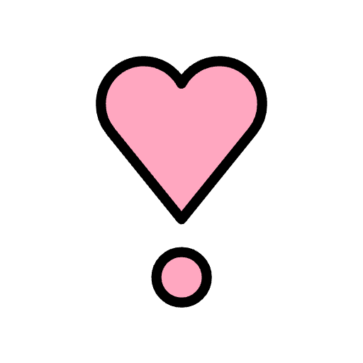Heart Exclamation Emoji from OpenMoji Emoji Set