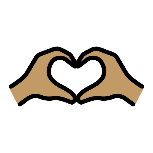 Heart Hands Medium Skin Tone Element from OpenMoji Emoji Set