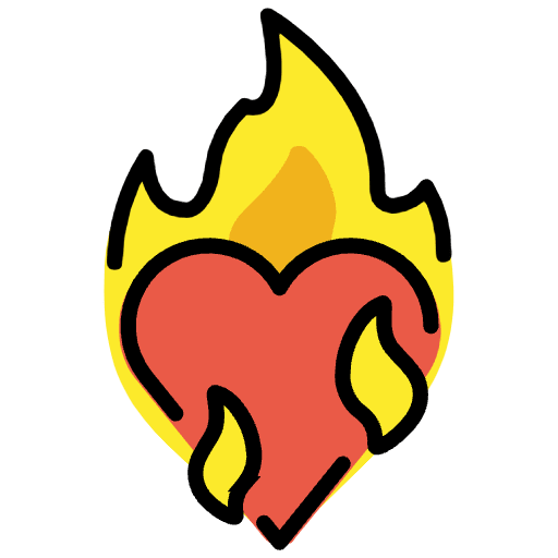 Heart On Fire Emoji from OpenMoji Set