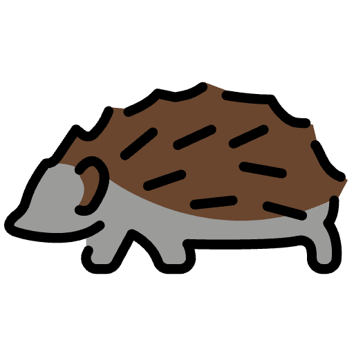Hedgehog Element from OpenMoji Emoji Set