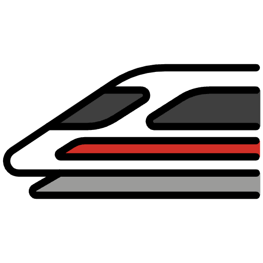 High Speed Train Emoji from OpenMoji Emoji Set