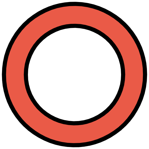 Hollow Red Circle Emoji from OpenMoji Set