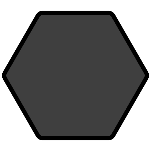 Horizontal Black Hexagon  Emoji from OpenMoji Emoji Set