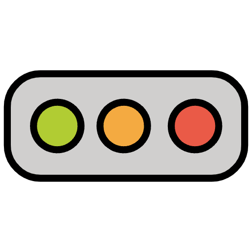 Horizontal Traffic Light Emoji from OpenMoji Set