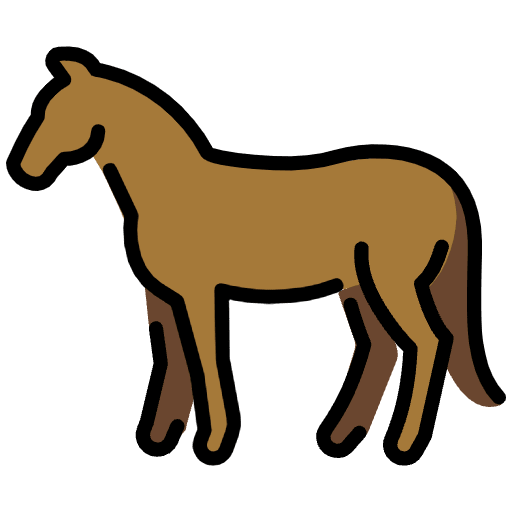 Horse Emoji from OpenMoji Emoji Set