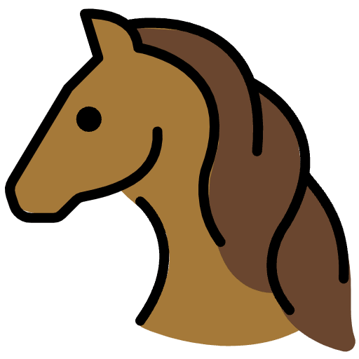 Horse Face Emoji from OpenMoji Set