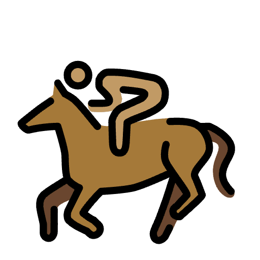 Horse Racing Medium Skin Tone Element from OpenMoji Emoji Set