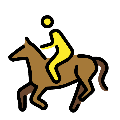Horse Riding Emoji from OpenMoji Emoji Set